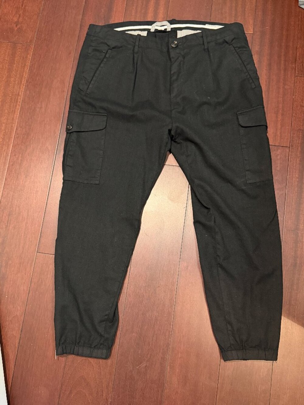 Brunello Cucinelli Men’s Black Cargo Pants Made in Italy Size 52